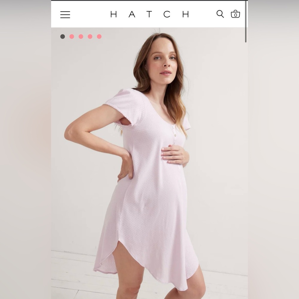 Hatch maternity liliac color nightgown size 0